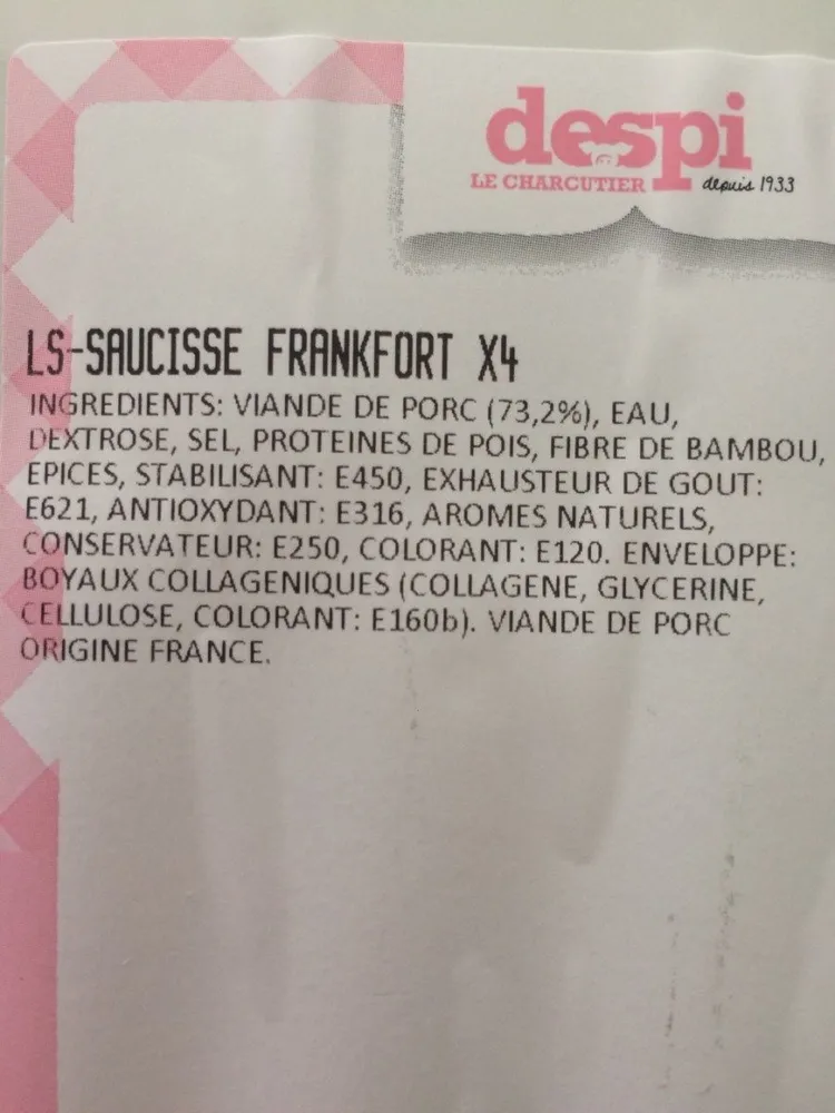 Saucisses Frankfort