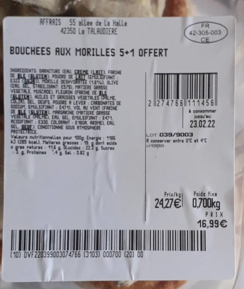 BOUCHÉES AUX MORILLES