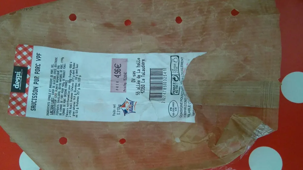 Saucisson pur porc