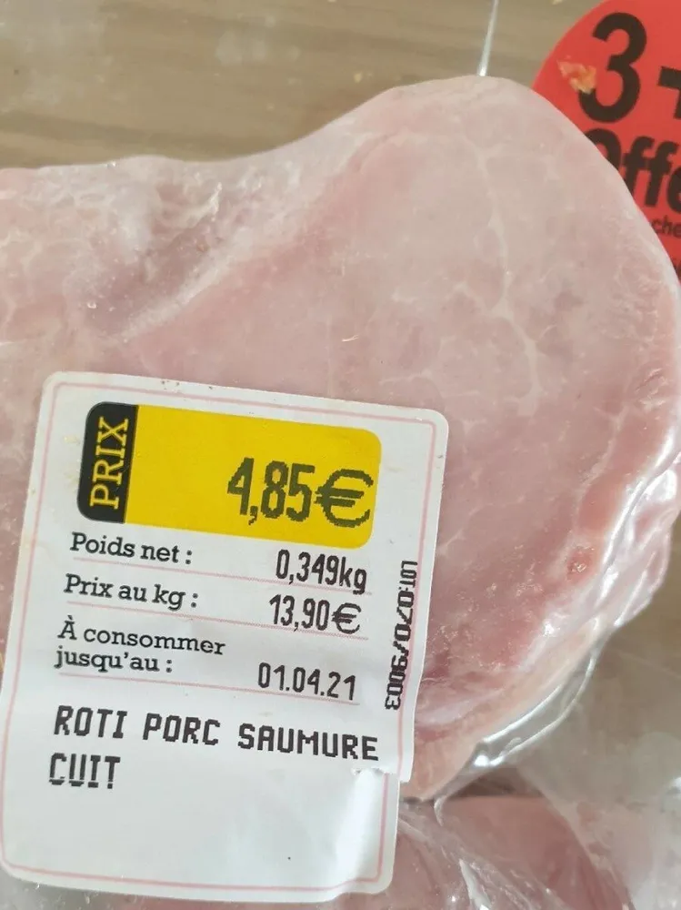 Roti porc saumure cuit