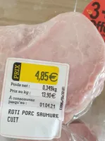 Roti porc saumure cuit