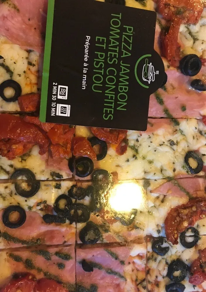 Pizza jambon tomate co fiyes et pistou
