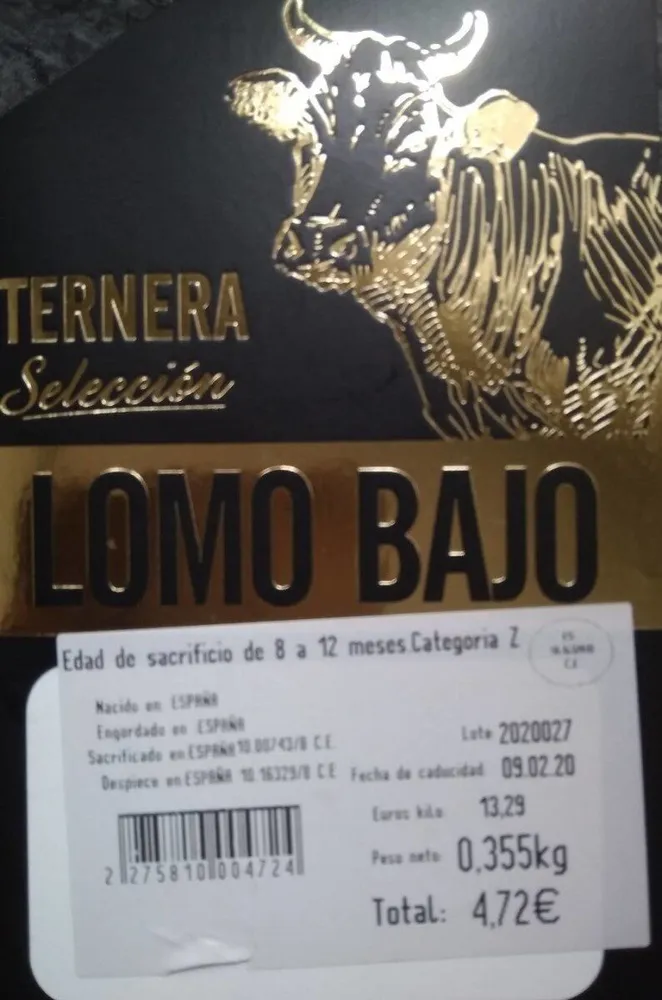 Lomo bajo de la ternera