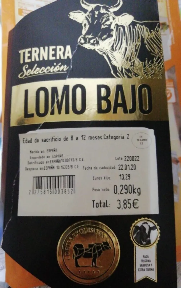 Ternera selección, lomo bajo