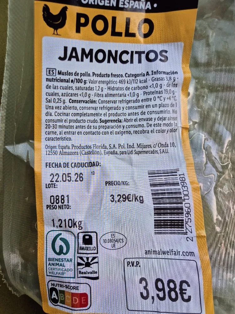 Jamoncitos de Pollo