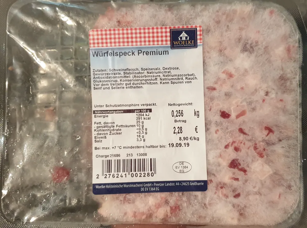 Würfelspeck / Lard en dés