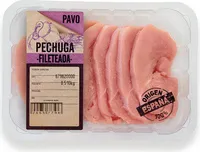 Pechuga de pavo fileteada