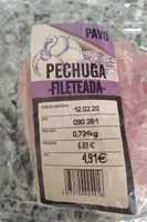 Pechuga fileteada pavo