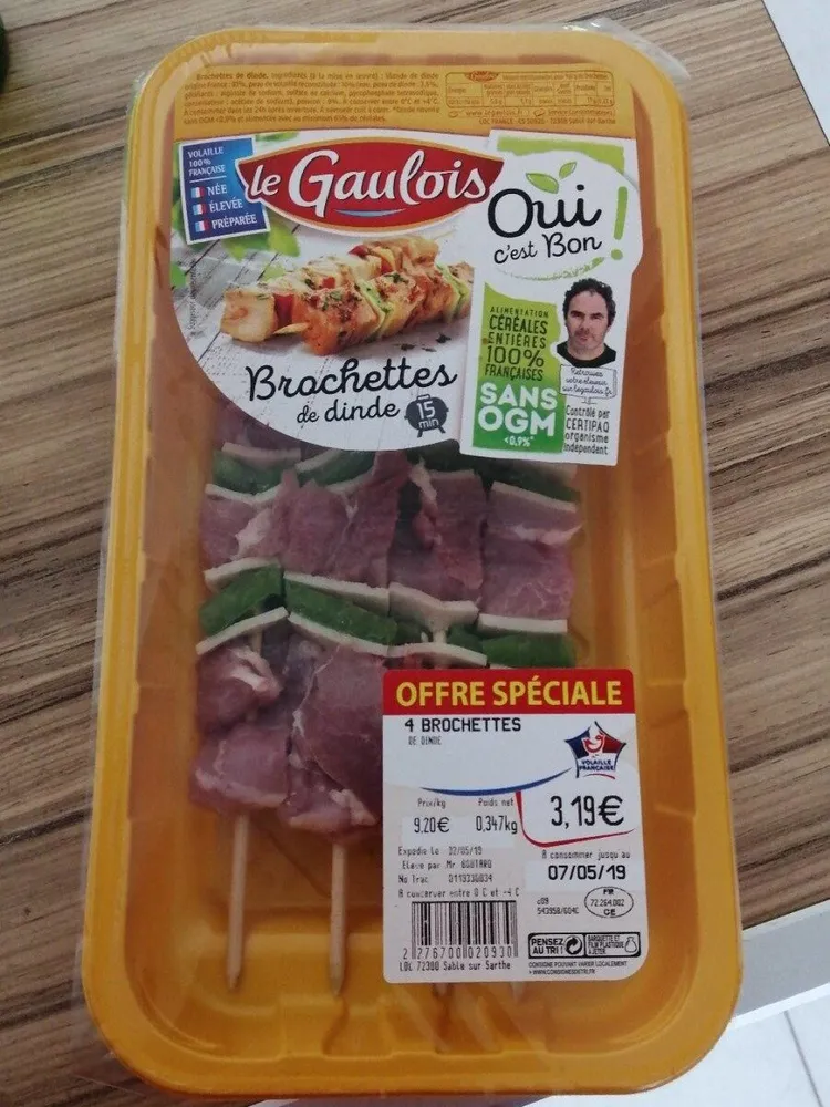 Brochette de dinde