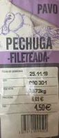 Pechuga de pavo fileteada