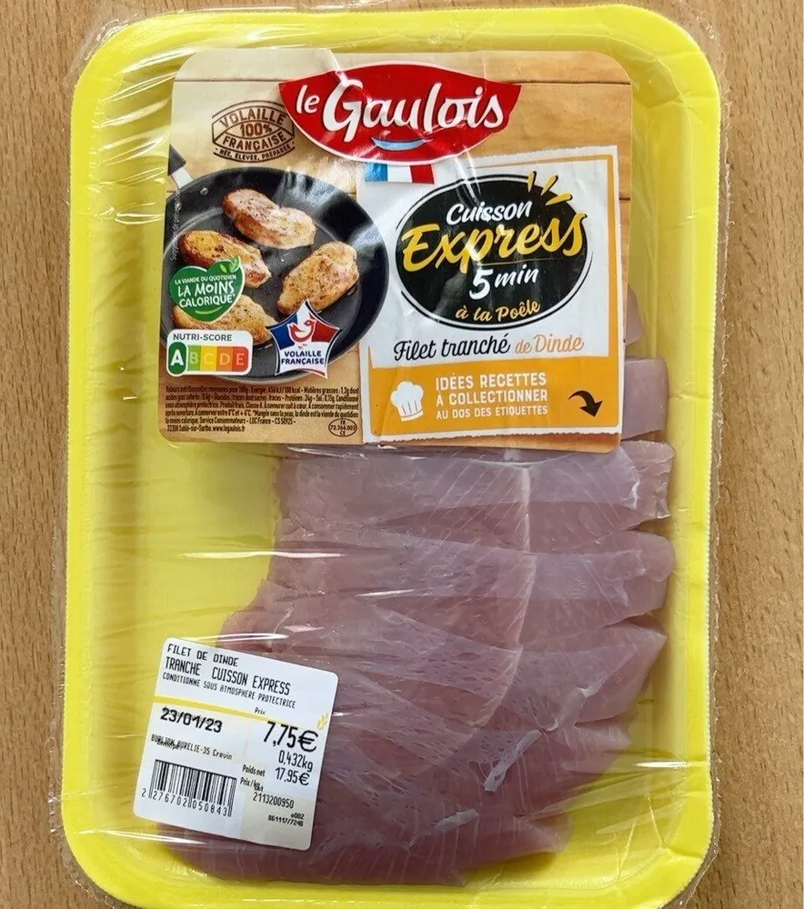 Filet tranché de dinde