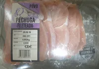 Pechuga pavo fileteada