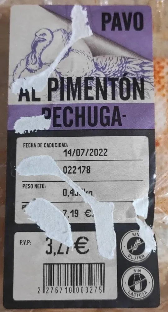 Pavo al pimentón pechuga