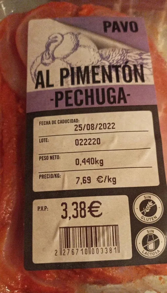 Pechuga de pavo al pimenton