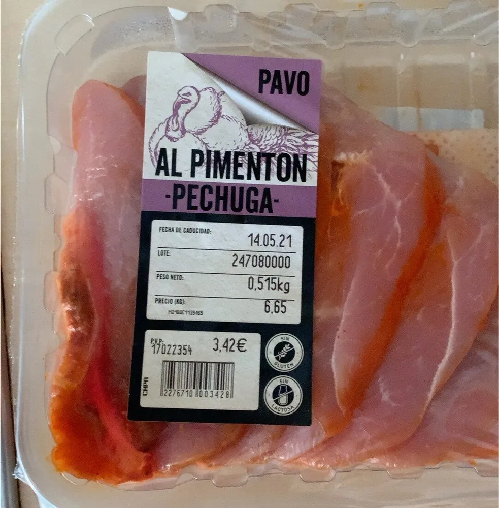Pechuga pavo al pimentón