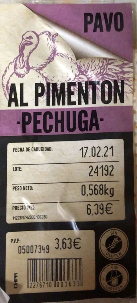 Pavo al pimentón