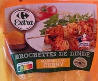 Brochettes de dinde marinées au curry