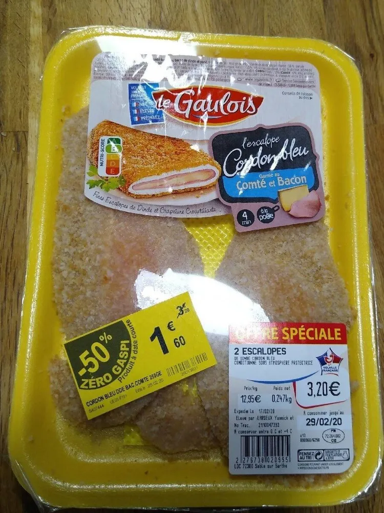 2 escalopes Cordon Bleu