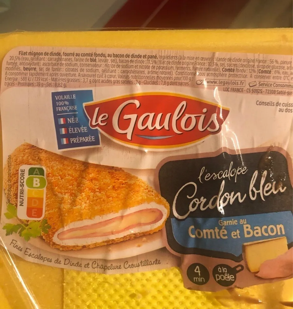Escalope cordon bleu Comté et Bacon