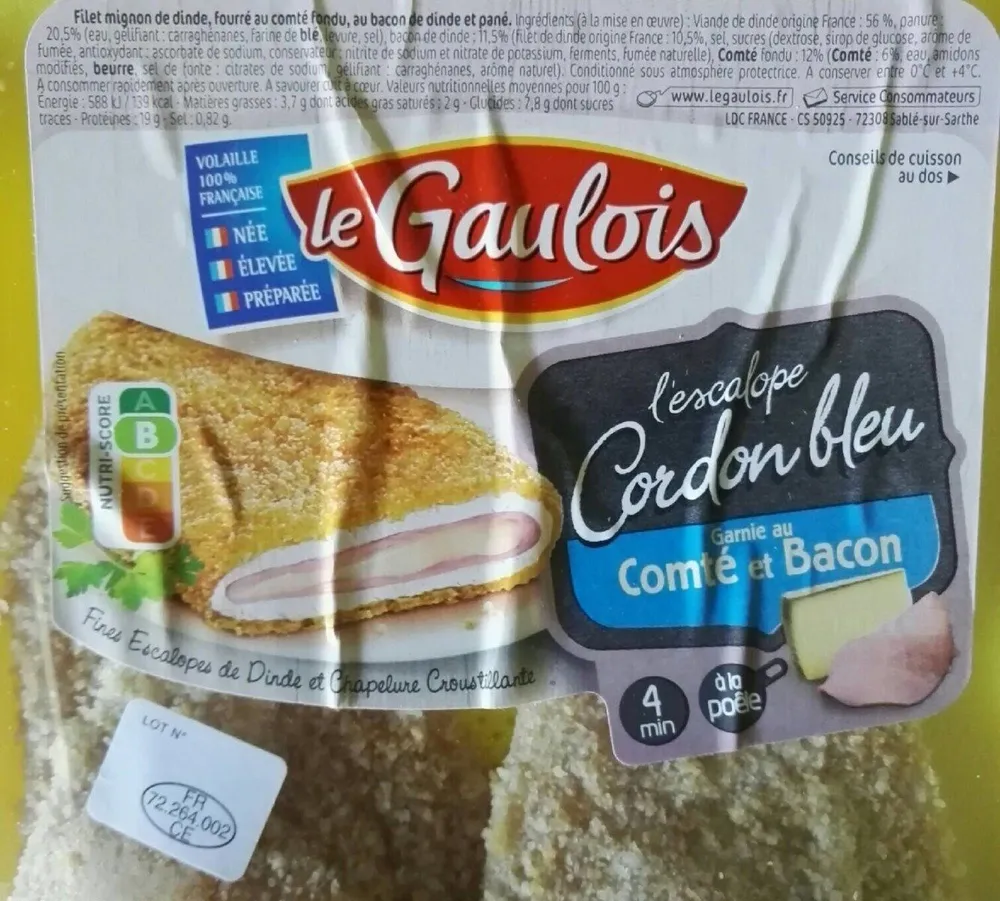 L'escalope cordon bleu Comté et Bacon