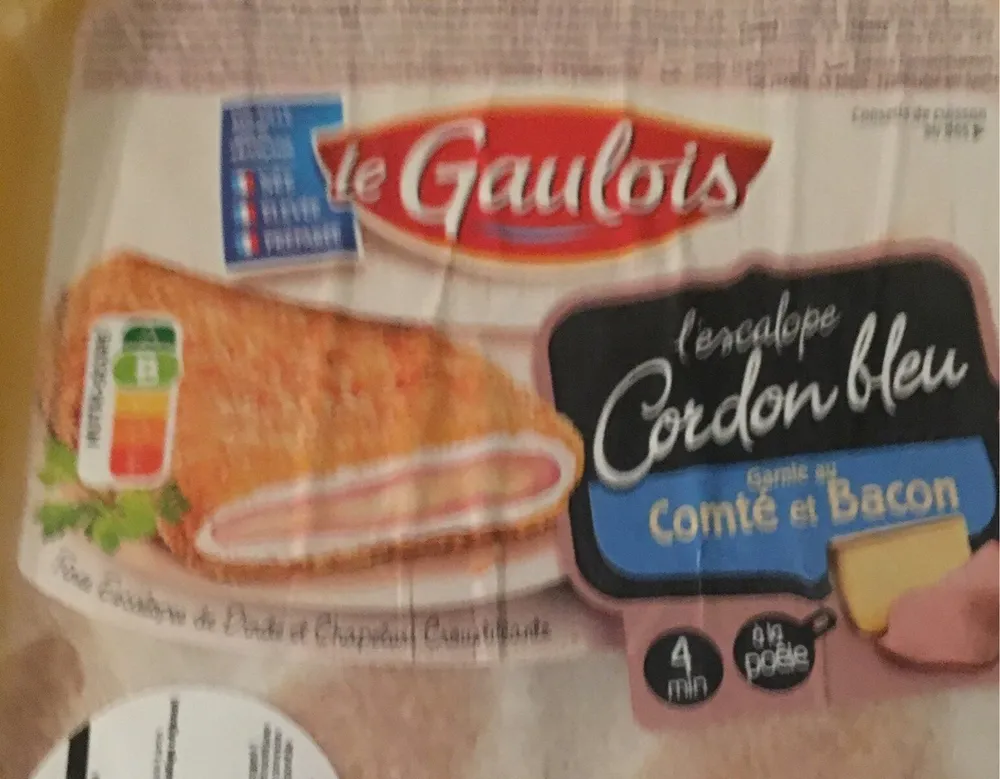 Escalope cordon bleu garnie comte et bacon