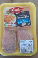 L'escalope cordon bleu garnis au comté et bacon de dinde