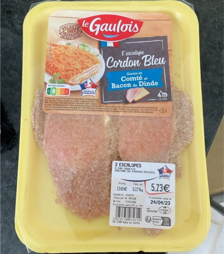 Cordon bleu Comté Bacon de dinde