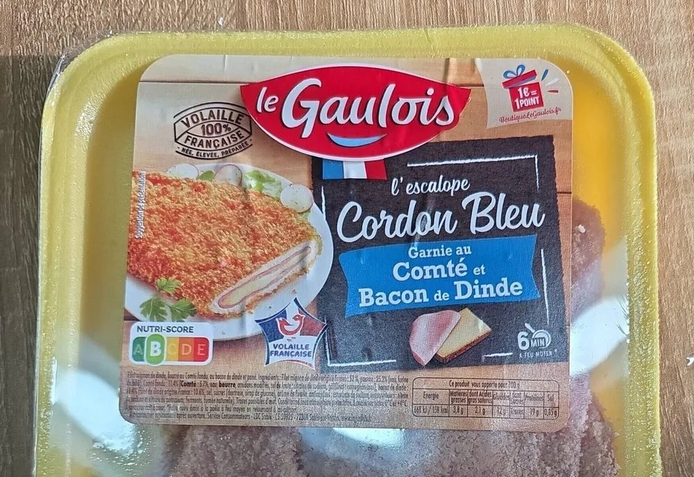 Cordon bleu (comté et bacon de dinde