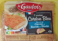 L'escalope cordon bleu garni au comté et bacon de dinde
