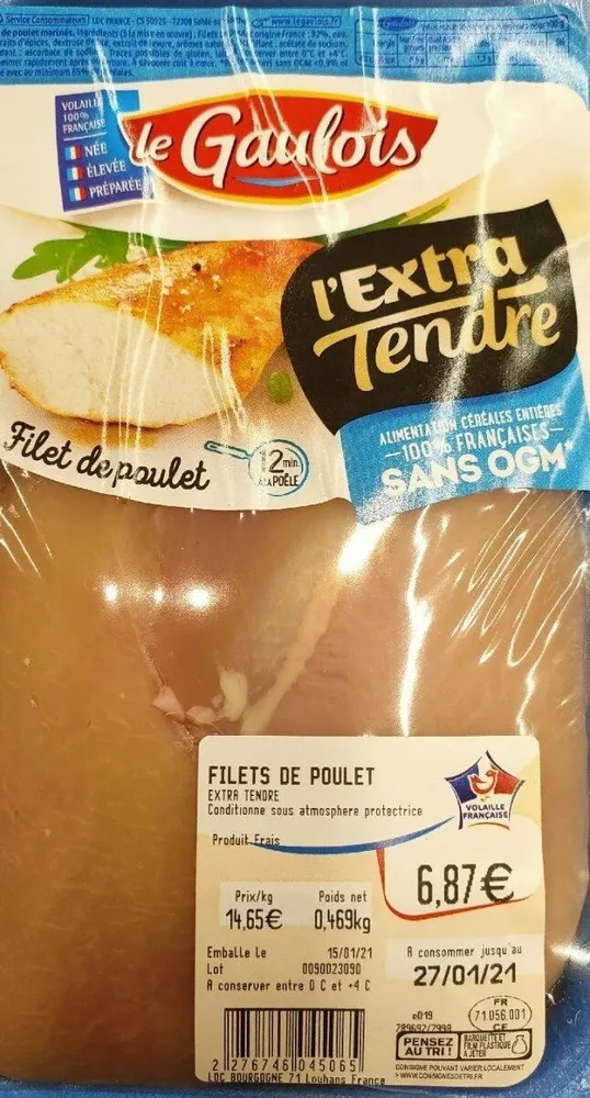 Poulet extra tendre