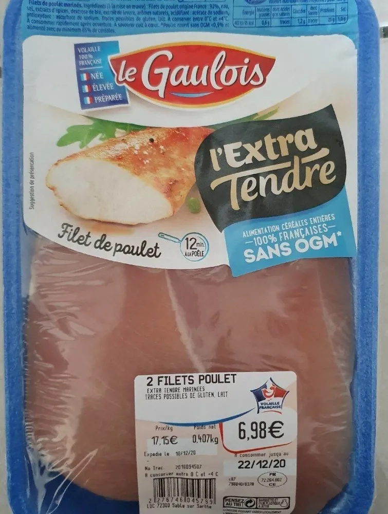 Filet de poulet l'extra Tendre
