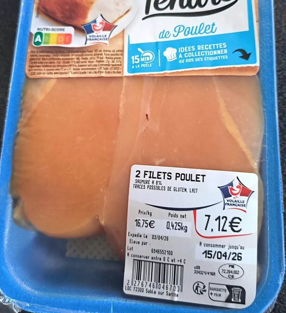 Extra tendre de poulet