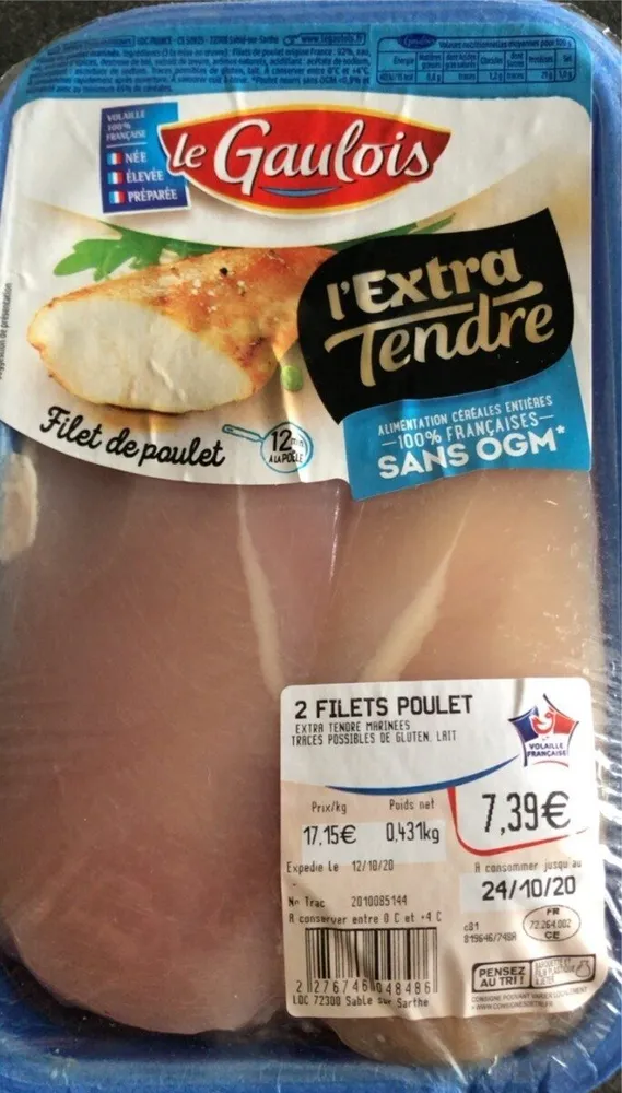Filet de poulet l’extra tendre