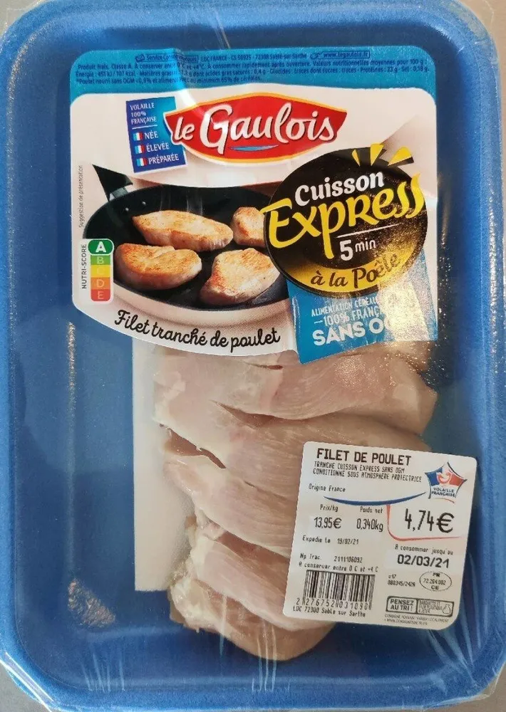Le Gaulois filet tranché de poulet