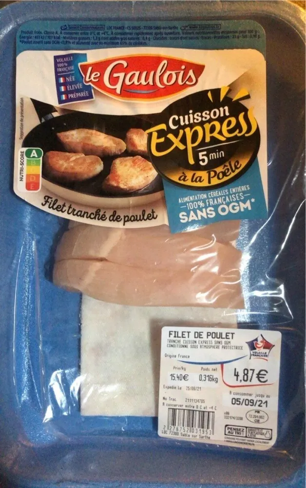 Filet tranché de poulet