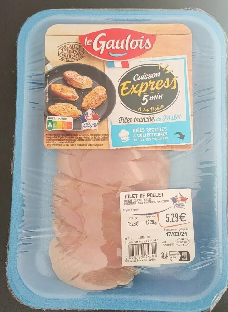 Filet tranché de poulet