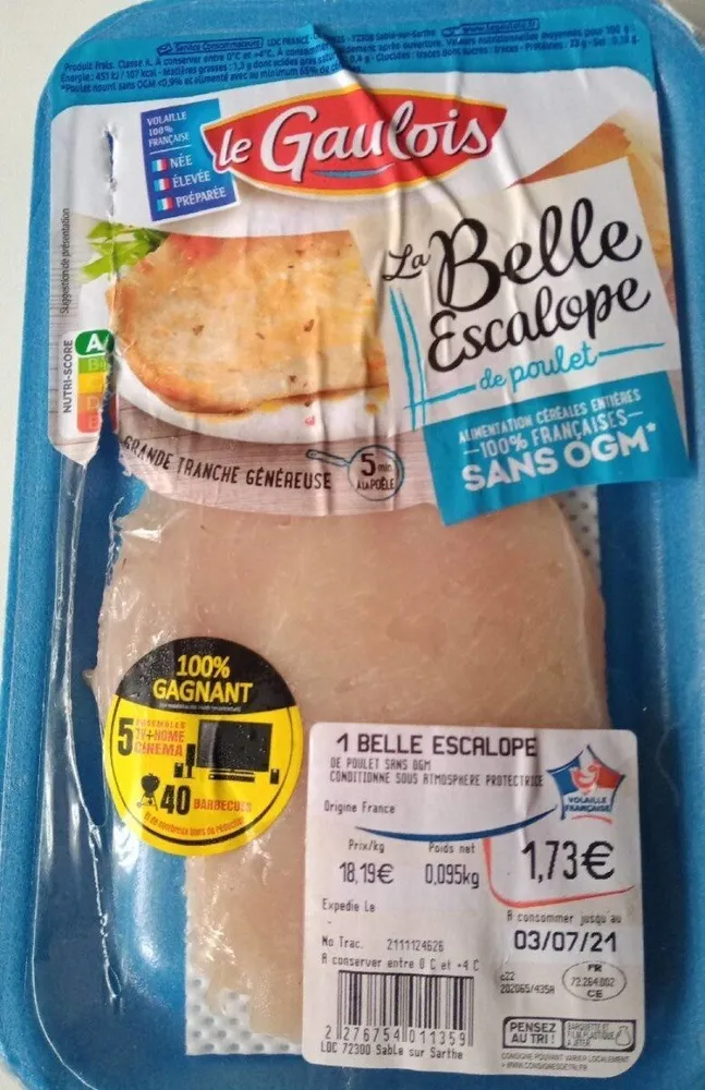 La belle escalope de poulet