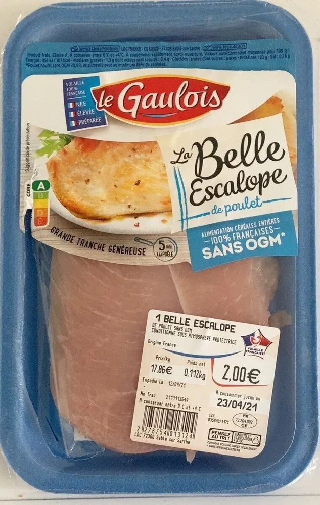 Le belle escalope de poulet