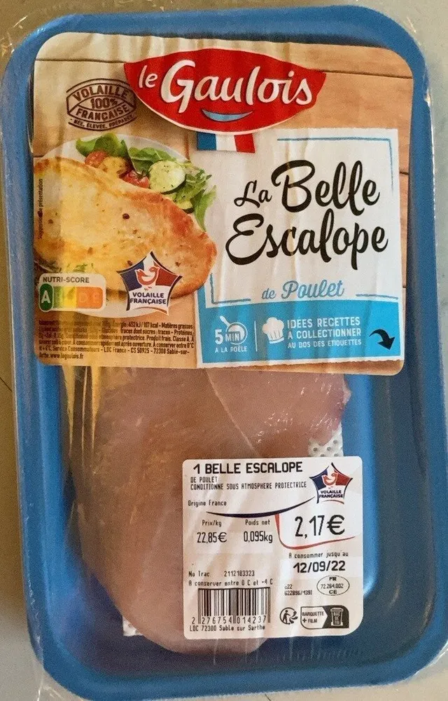 La belle escalope de poulet