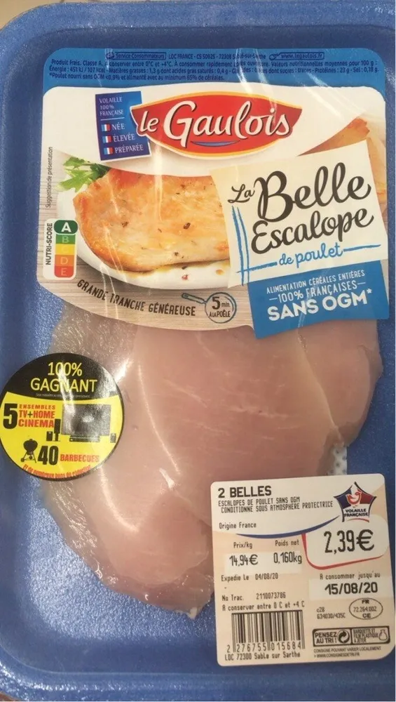 La belle escalope de poulet