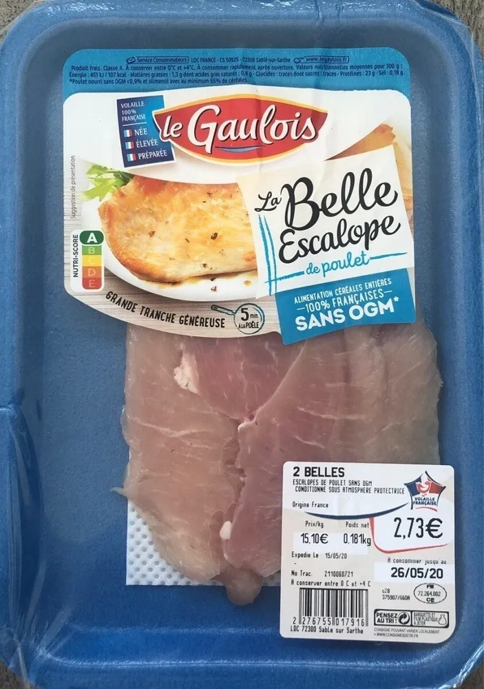 la belle escalope de poulet