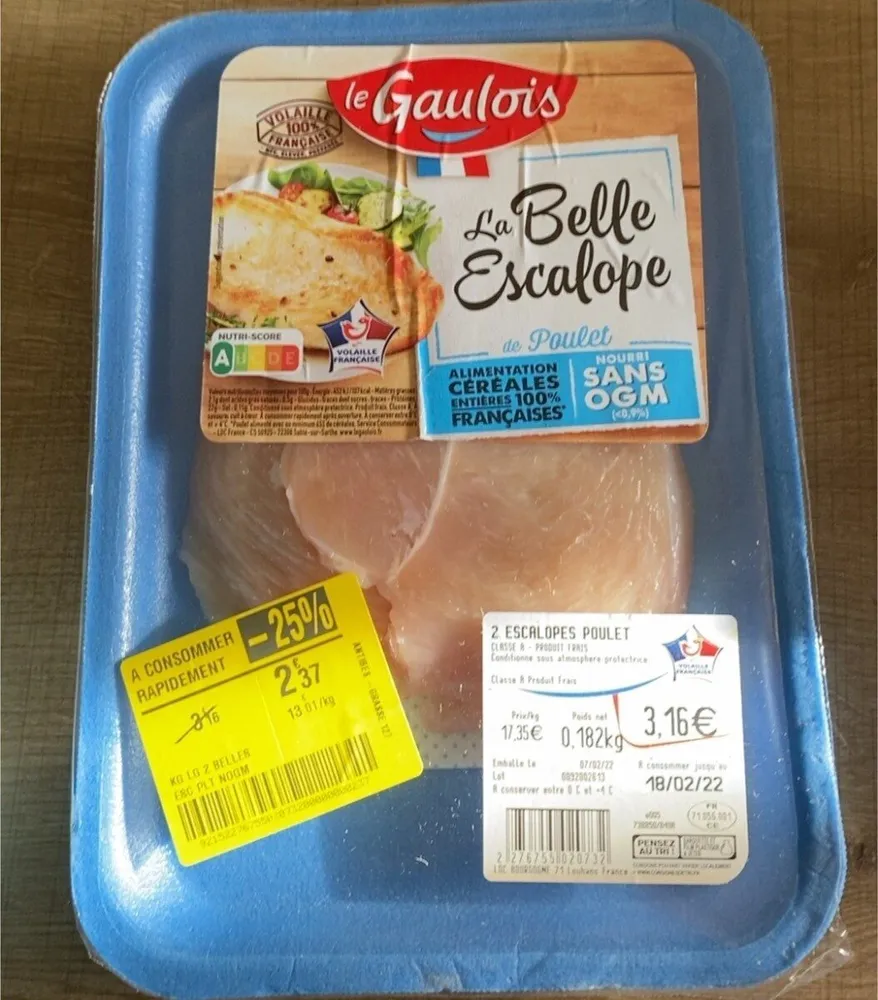 la belle escalope de poulet