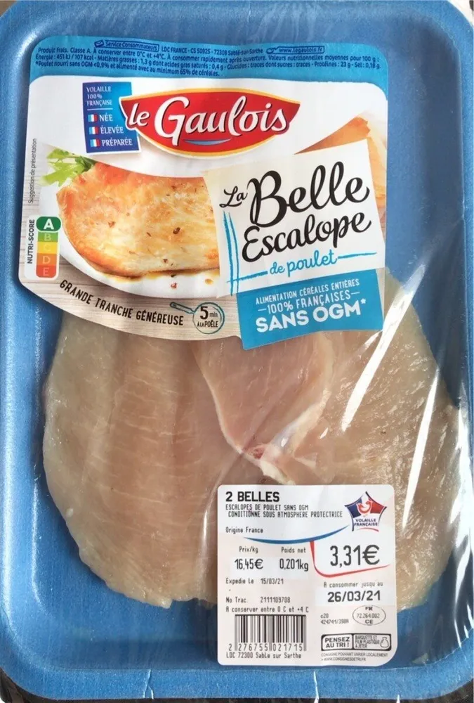 La belle escalope de poulet