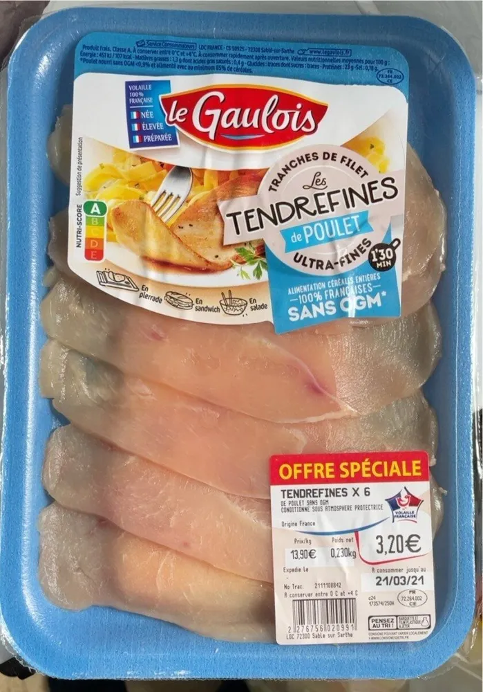 Les tendrefines de poulet