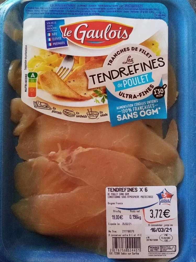 Les tendrefines de poulet