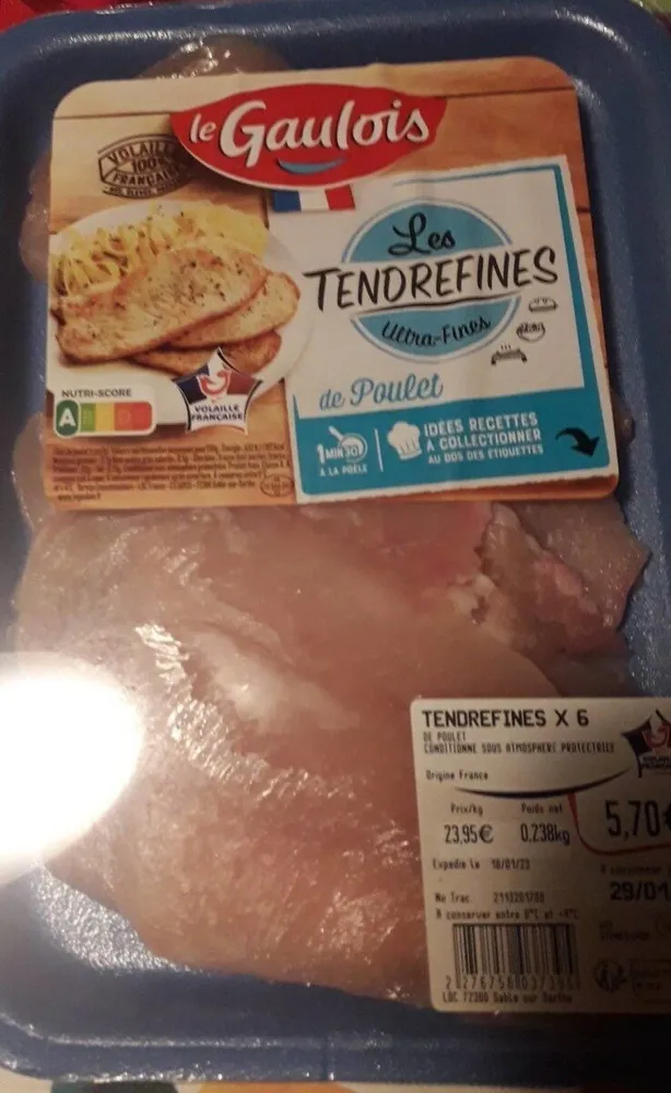 Filet de poulet tranche