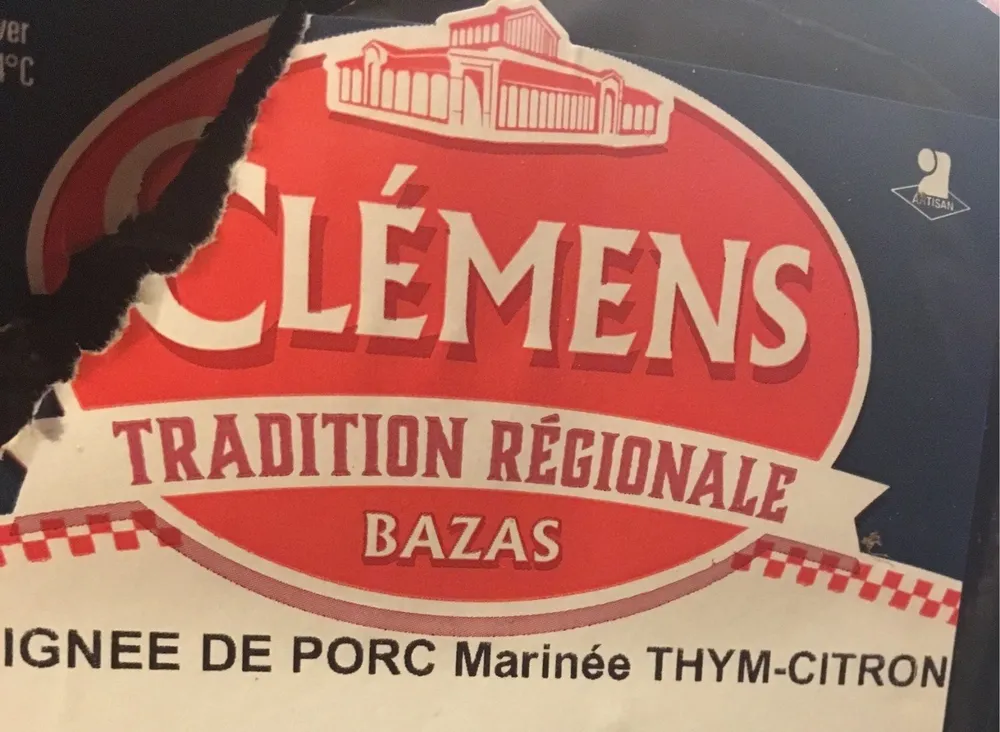 Araignée de porc marinée thym-citron