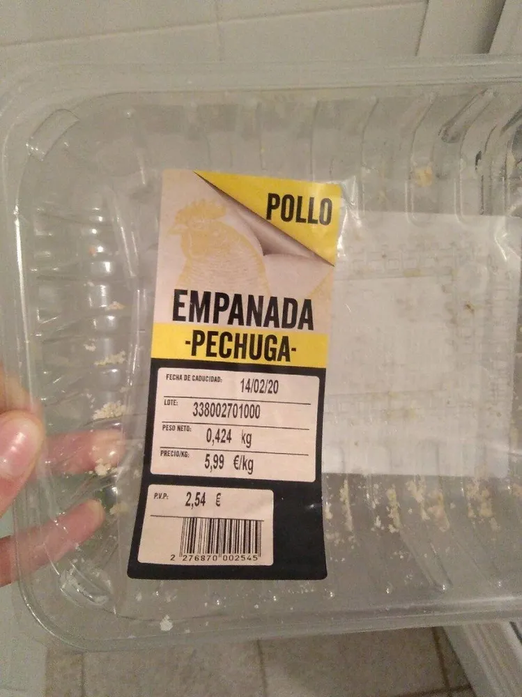 Pechuga de pollo empanada