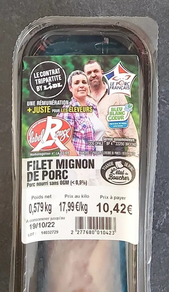 Filet mignon de porc Label Rouge Lidl