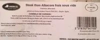 Steak de thon albacore frais sous vide